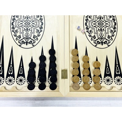 Нарды деревянные большие Орнамент 60 см