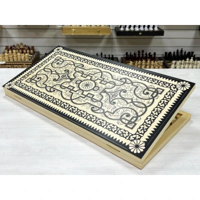 Нарды деревянные большие Орнамент 60 см