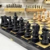 Шахматы деревянные черное золото с фигурами Индийский стаунтон
