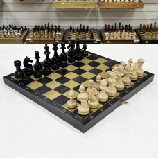 Шахматы деревянные черное золото Премиальные