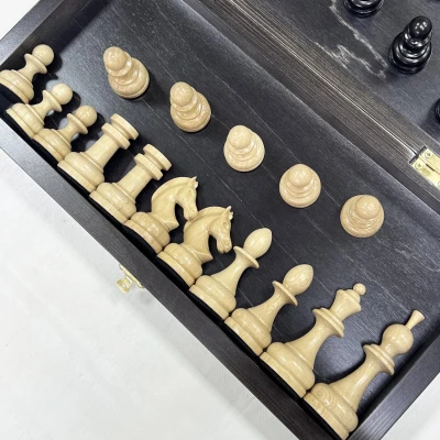 Шахматы деревянные черное золото Премиальные