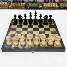 Шахматы деревянные черное золото Премиальные