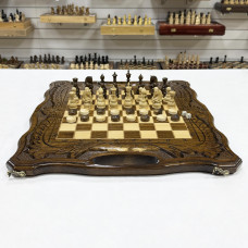 Шахматы нарды шашки с ручкой резные Арарат 50 см Шахматы нарды шашки с ручкой резные Арарат 50 см