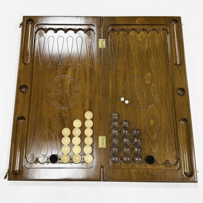 Нарды из массива бука Традиционные NEW без узоров 60 см