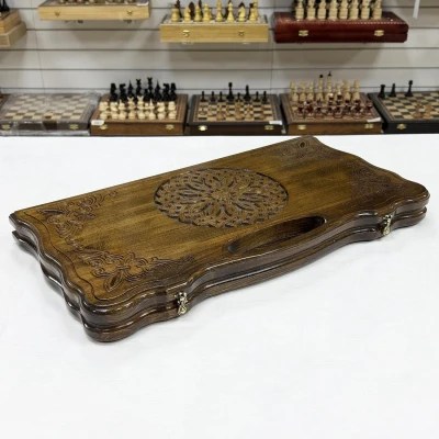 Нарды резные с ручной Узорные деревянные большие 60 см