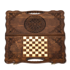 Нарды резные с ручной Узорные деревянные большие 60 см