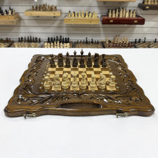 Набор 3 в 1 шахматы нарды шашки Орнамент премиум Набор 3 в 1 шахматы нарды шашки Орнамент премиум