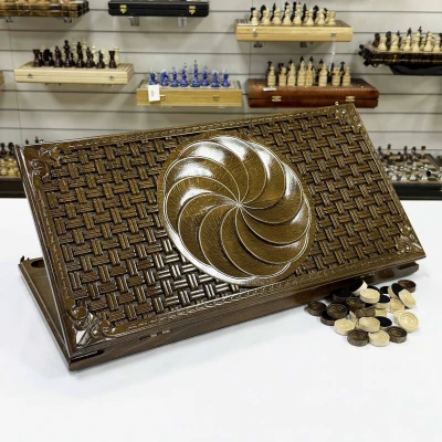 Нарды из массива бука Бесконечность премиум большие