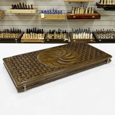 Нарды из массива бука Бесконечность премиум большие