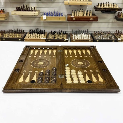 Нарды из массива бука Бесконечность премиум большие