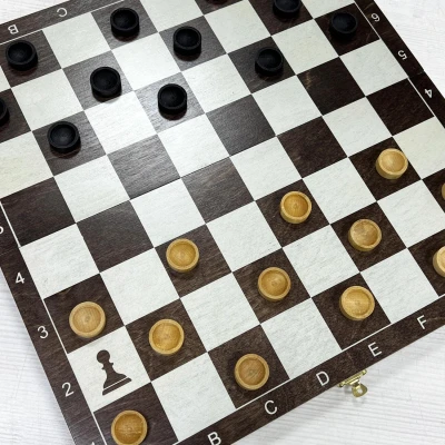 Набор шахматы нарды шашки венге серебро 40 см