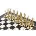 Шахматы каменные подарочные Ренессанс 36х36 см мрамор змеевик 
