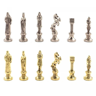 Шахматы каменные подарочные Ренессанс 36х36 см мрамор змеевик 