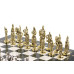 Шахматы подарочные каменные Русь 40 см мрамор змеевик