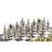 Шахматы подарочные каменные Русь 40 см мрамор змеевик