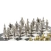 Шахматы подарочные каменные Русь 40 см мрамор змеевик