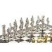 Шахматы Великая Отечественная война доска 44х44 см камень мрамор с металлическими фигурами