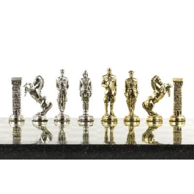 Шахматы подарочные "Великая Отечественная война" 44х44 см змеевик