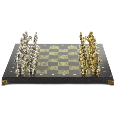 Шахматы подарочные "Великая Отечественная война" 44х44 см змеевик