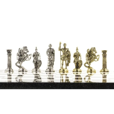 Шахматы подарочные Римские воины 44х44 см мрамор змеевик