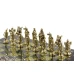 Шахматы подарочные с металлическими фигурами "Рыцари крестоносцы" 44х44 см змеевик