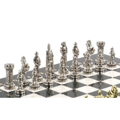 Шахматы "Рыцари" 36х36 см мрамор