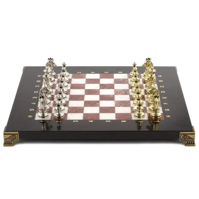 Шахматы Стаунтон каменные лемезит мрамор 28 см