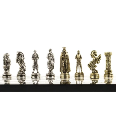 Шахматы "Рыцари" 28х28 см из мрамора