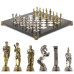 Шахматы "Греко-Римская война" 32х32 см мрамор/змеевик
