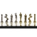 Шахматы подарочные из камня Греко Римская война 32 см мрамор змеевик
