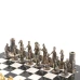 Шахматы подарочные Спарта из камня мрамор и змеевик фигуры бронзовые доска 40 см