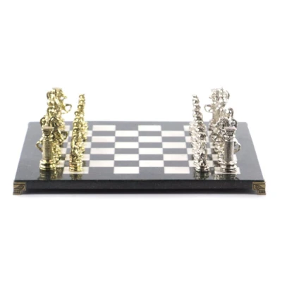 Шахматы подарочные Древний Рим мрамор/змеевик 44 см из камня