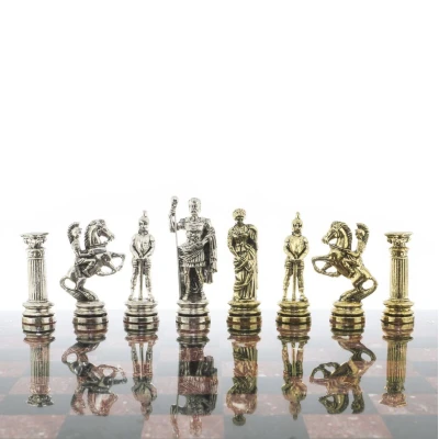 Шахматы подарочные каменные Древний Рим лемезит 44 см