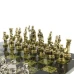 Шахматы в подарок "Древний Рим" доска 44х44 см камень змеевик фигуры металлические