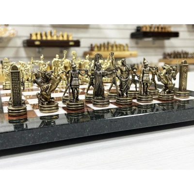 Шахматы каменные Греческая мифология 36х36 см