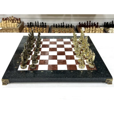 Шахматы каменные Греческая мифология 36х36 см