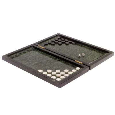 Нарды подарочные из камня змеевика 48 см