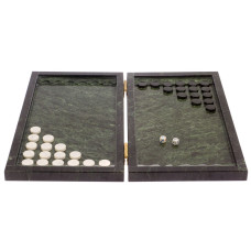 Нарды подарочные из камня змеевика 48 см