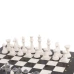 Шахматы подарочные "Стаунтон" из мрамолита 44х44 см белый мрамор/змеевик