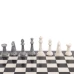 Шахматы подарочные "Стаунтон" из мрамолита 44х44 см белый мрамор/змеевик