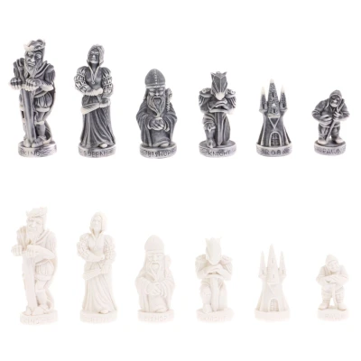 Шахматы подарочные Средневековье 40 см из лемезита и мрамора