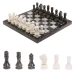Шахматы каменные Классические из мрамора и змеевика 40 см