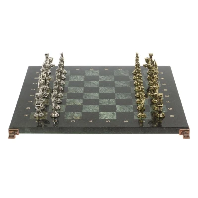 Шахматы подарочные Отечественная Война 1812 г. змеевик/змеевик 40 см