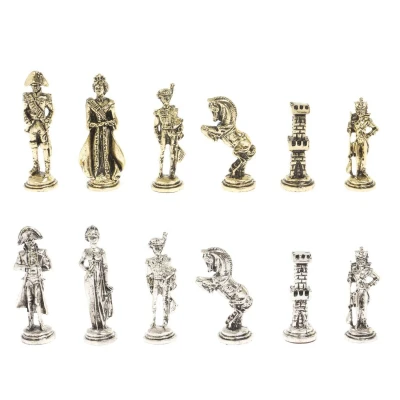 Шахматы подарочные Отечественная Война 1812 г. змеевик/змеевик 40 см