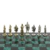 Шахматы из камня с металлическими фигурами "Русь" доска 40х40 см шабровский змеевик
