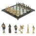 Шахматы бронзовые "Русь" 40х40 см мрамор шабровский змеевик