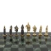 Шахматы "Русь" фигуры бронза доска 40х40 шабровский змеевик
