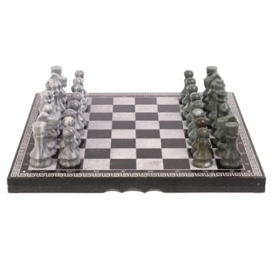 Шахматы нарды шашки каменные мрамор змеевик Звезда