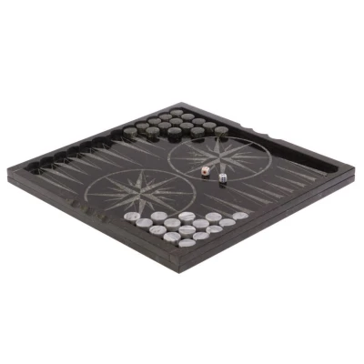 Шахматы нарды шашки каменные мрамор змеевик Звезда