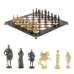 Шахматы "Русь" бронза доска 40х40 лемезит мрамор